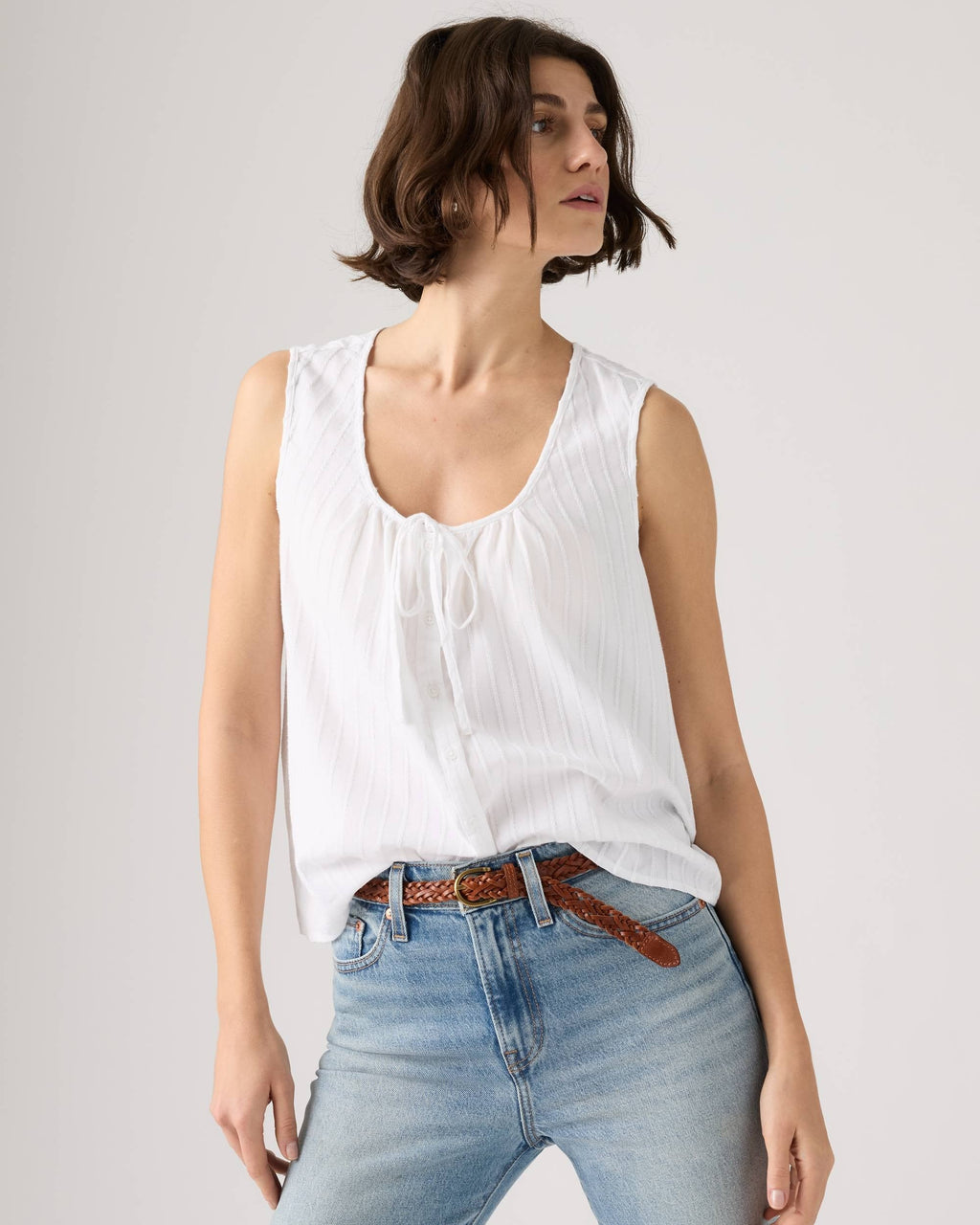 Blusa Levis sin Mangas Lisa para Damas