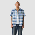 Camisa Levis Mangas Cortas Cuadros para Caballeros – BLUE