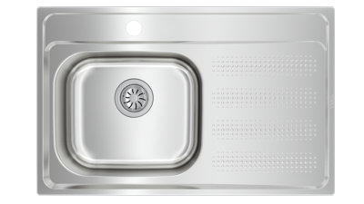 Fregadero Teka Galaxy 800x510 115110038 6" 1 Cubeta Escurridor Derecho 8461112