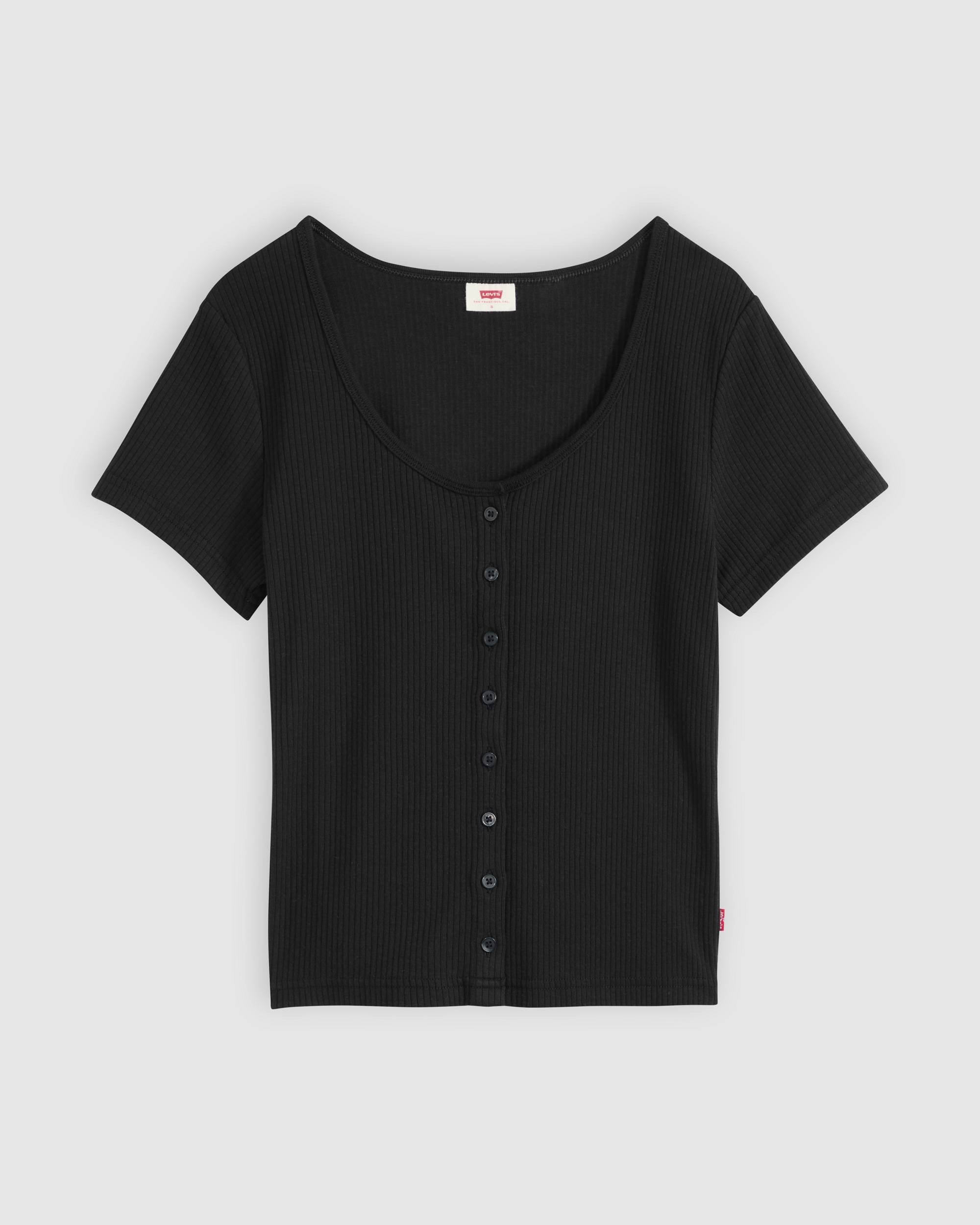 Blusa Levis Mangas Cortas Brocado Bots para Damas