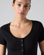 Blusa Levis Mangas Cortas Brocado Bots para Damas