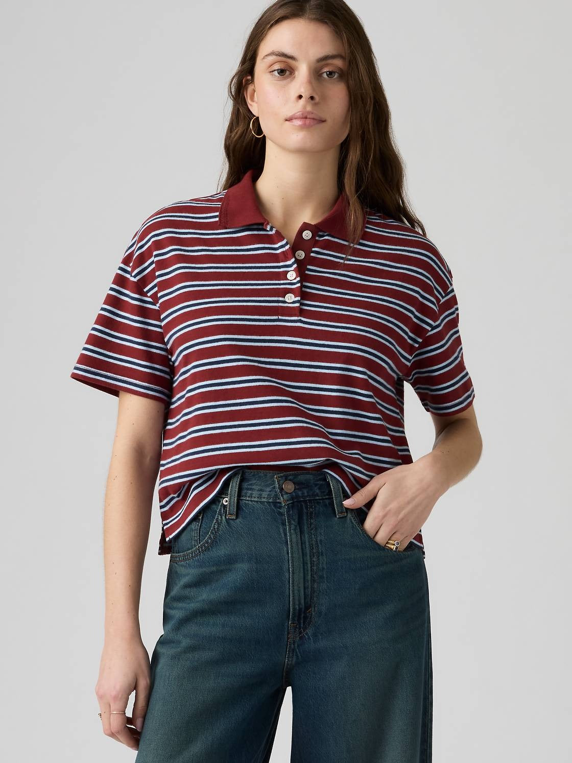 Poloshirt Levis Mangas Cortas Rayas para Damas