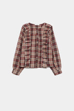 Blusa Armonias Mangas Largas Cuadros Para Damas by Armonias