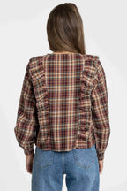 Blusa Armonias Mangas Largas Cuadros Para Damas by Armonias