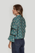 Blusa Massima Grazia Mangas Largas Estampada Para Damas by Massima Grazia