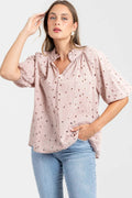 Blusa Armonias Mangas 3/4 Estampada Para Damas by Armonias