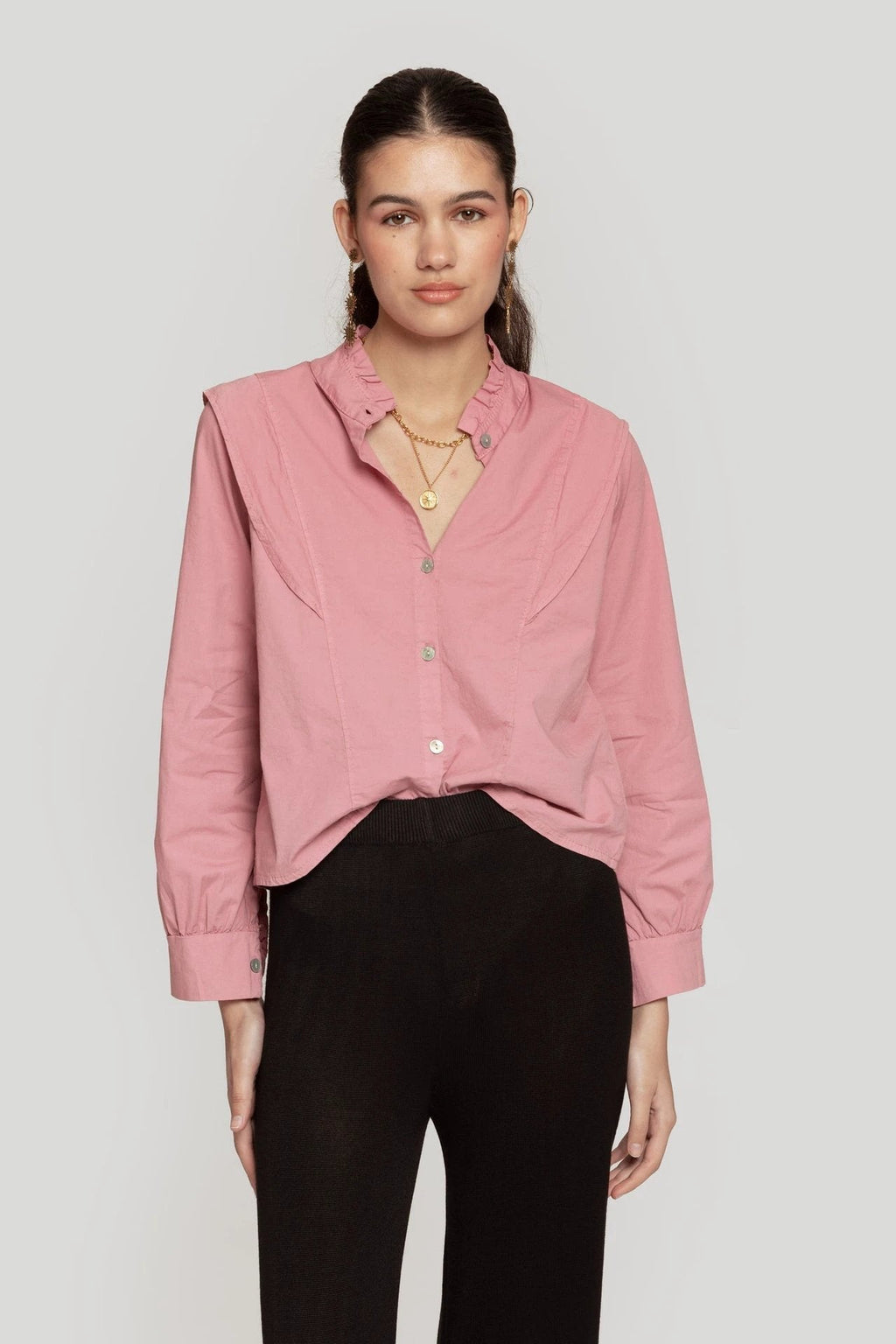 Blusa Massima Grazia Mangas Largas Lisa Para Damas by Massima Grazia