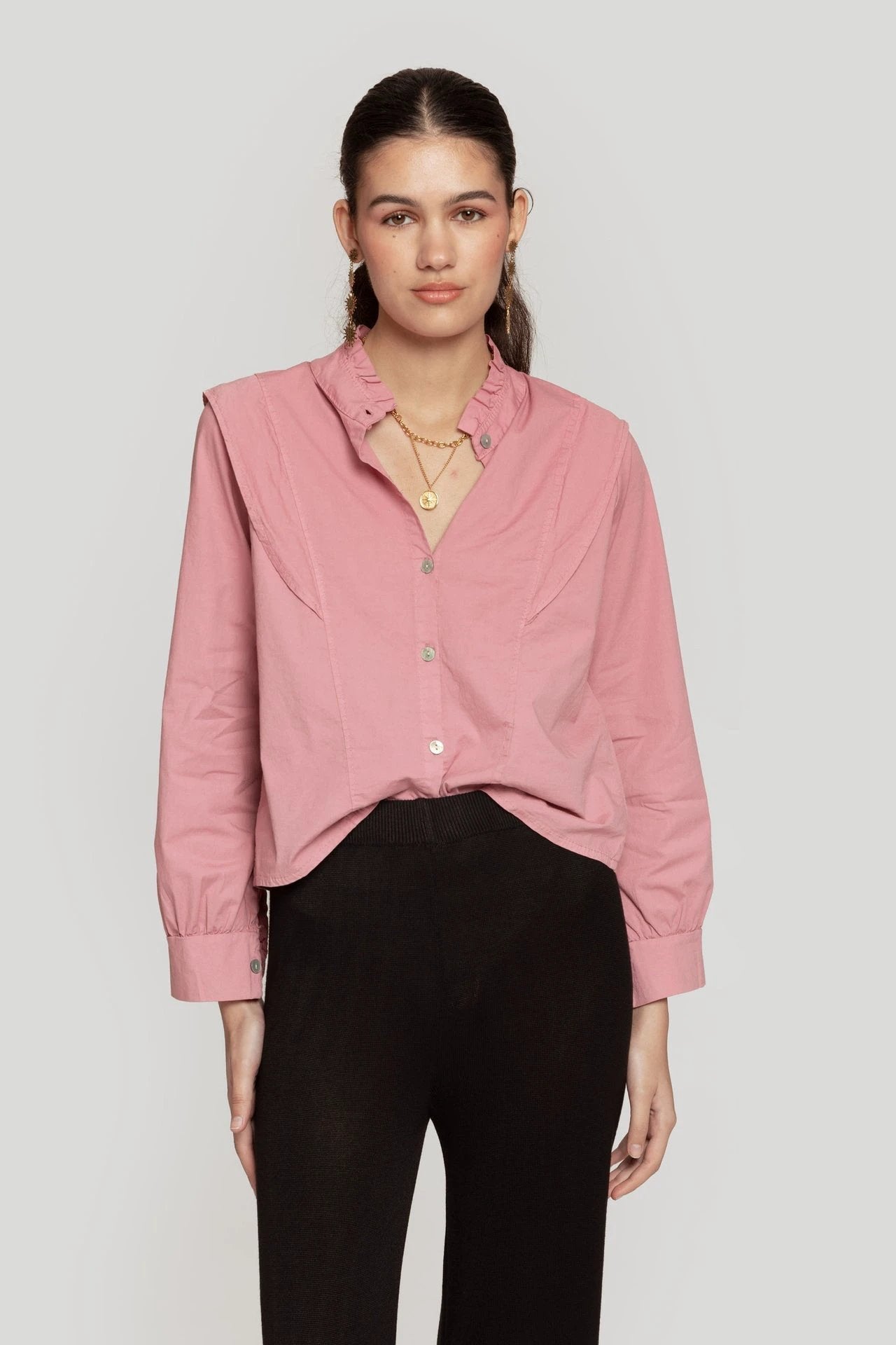 Blusa Massima Grazia Mangas Largas Lisa Para Damas by Massima Grazia
