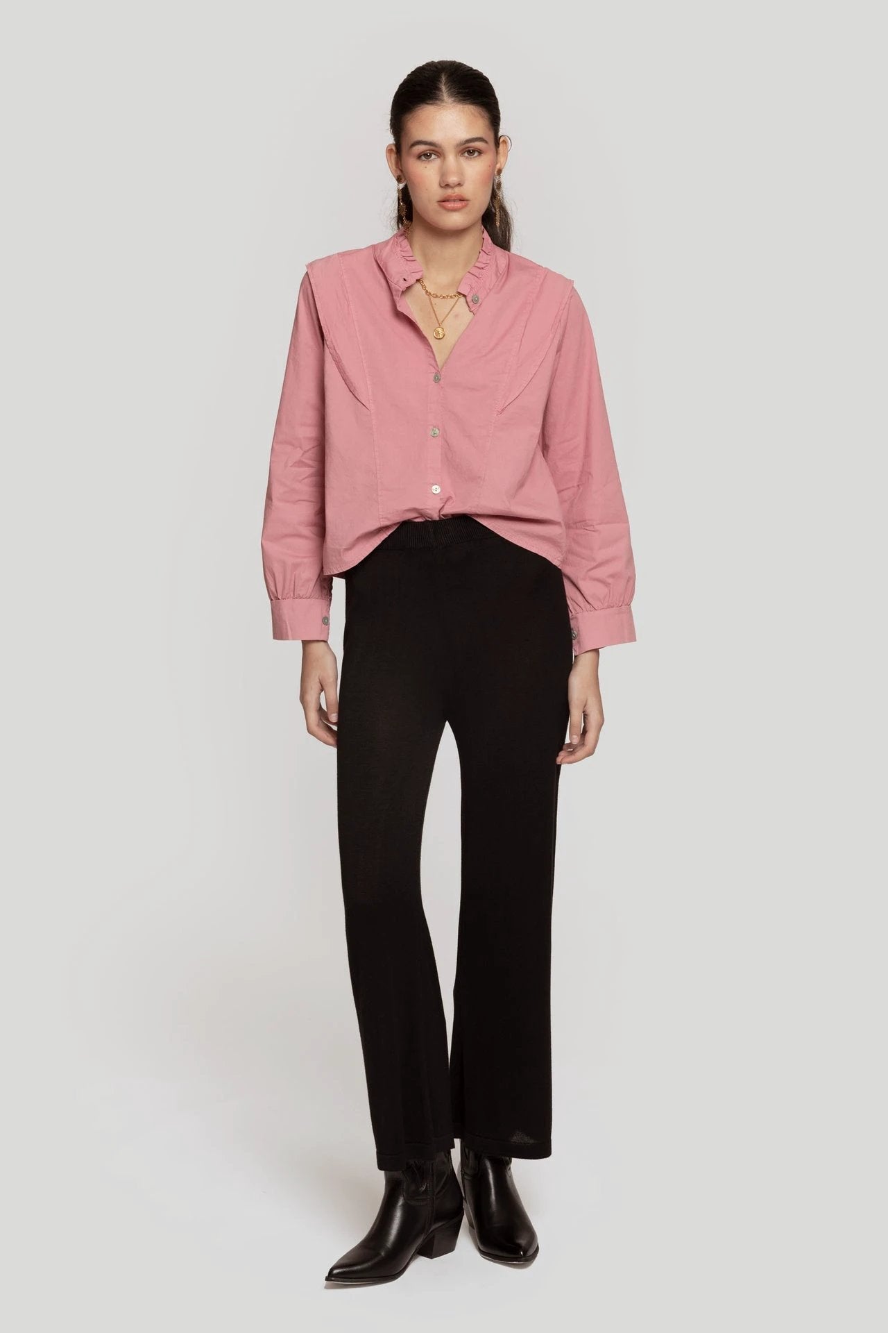 Blusa Massima Grazia Mangas Largas Lisa Para Damas by Massima Grazia