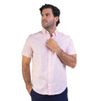 Camisa Nautica Mangas Cortas Lisa para Caballeros