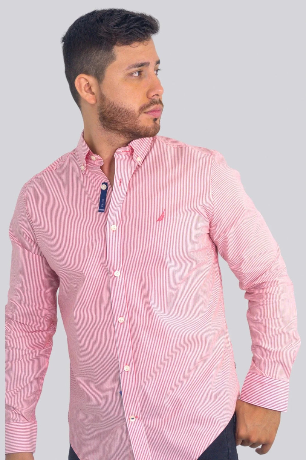 Camisa Nautica Mangas Largas Rayas Para Caballeros by Nautica