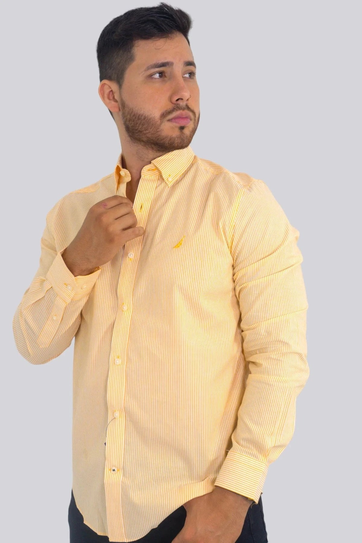 Camisa Nautica Mangas Largas Rayas Para Caballeros by Nautica