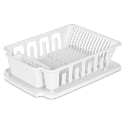 Escurridor Platos Sterilite 06278006 Blanco Largo Con Bandeja