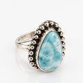 Anillo de plata 925 con piedra de larimar