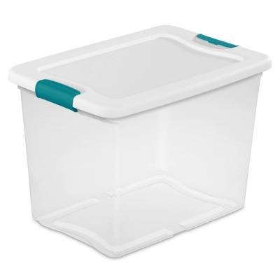 Caja Plastica Sterilite 14958006 25qt Transparente Tapa