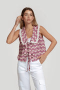 Top Massima Grazia Estampado Para Damas by Massima Grazia