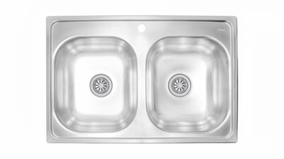 Fregadero Teka 33x22x7" 2 Cubetas 1 Hoyo Mezcladora 8101112