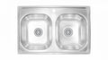 Fregadero Teka 33x22x7" 2 Cubetas 1 Hoyo Mezcladora 8101112