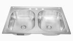 Fregadero Teka 33x22x7" 2 Cubetas 3 Hoyos Mezcladora 8101131