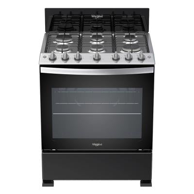Estufa Horno Whirlpool Lwfr3100b00 30" Gas Negra 6q