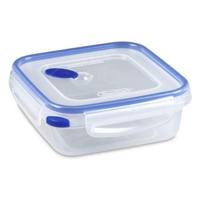 Envase Sterilite 03314706 4tz/0.9l Plastico Cuadrado Tapa Clip