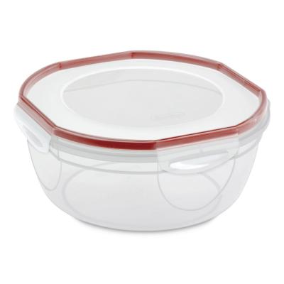 Envase Sterilite 03948604 4.7qt/4.4l Plastico Redondo Tapa Clip