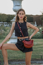 Saddle Mini, Shoulder Bag - Brick Red