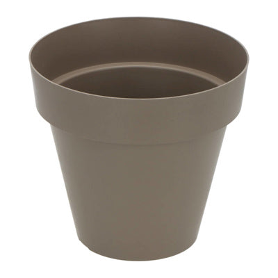 Macetero Plastiken 8626tau Redondo 26 Cm Gris