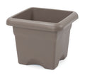 Macetero Plastiken 7722tau Cuadrado 22 Cm Gris