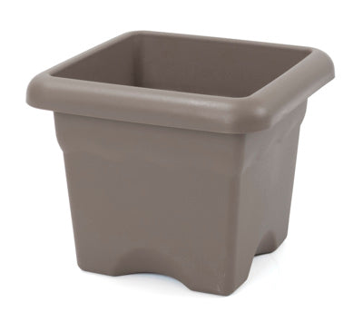 Macetero Plastiken 7722tau Cuadrado 22 Cm Gris