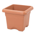 Macetero Plastiken 7726ter Cuadrado 26 Cm Terracota