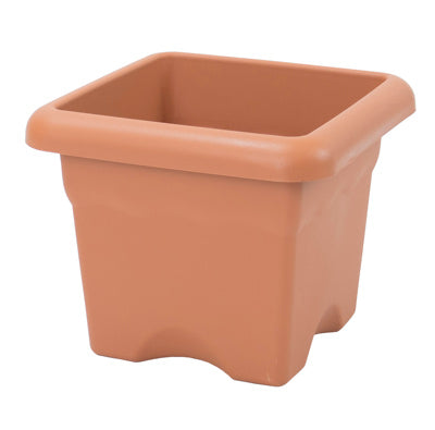 Macetero Plastiken 7726ter Cuadrado 26 Cm Terracota