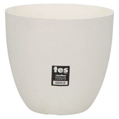 Macetero Plastiken 8426bla Redondo 26 Cm Blanco
