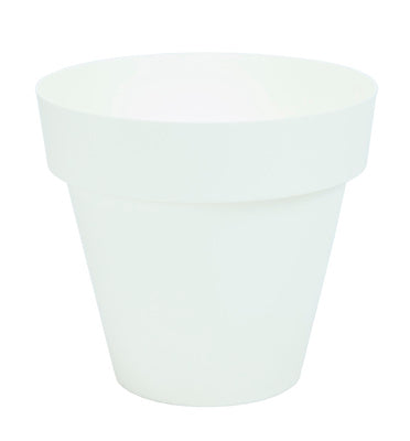 Macetero Plastiken 8618bla Redondo 18 Cm Blanco