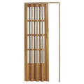 Puerta Plegable Homse Tfd120 Cereza 84x210cm Ventana Biselada