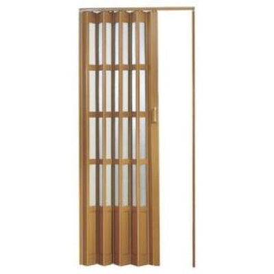 Puerta Plegable Homse Tfd120 Cereza 84x210cm Ventana Biselada
