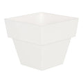 Macetero Plastiken 8814bla Cuadrado 14 Cm Blanco