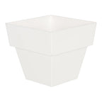 Macetero Plastiken 8814bla Cuadrado 14 Cm Blanco