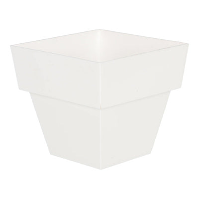 Macetero Plastiken 8814bla Cuadrado 14 Cm Blanco