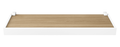 Repisa Prat-k 10213.04 1,5x20x60cm Recta Duetto Roble Soporte Blanco