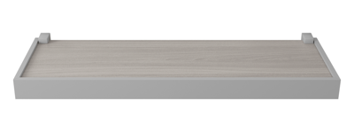 Repisa Prat-k 10209.04 1,5x20x60cm Recta Duetto Cemento Soporte Gris