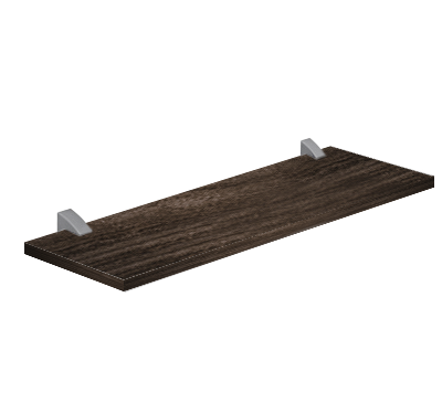 Repisa Prat-k 08852.001 1,5x10x40cm Recta Concept Tabaco Soporte Gris