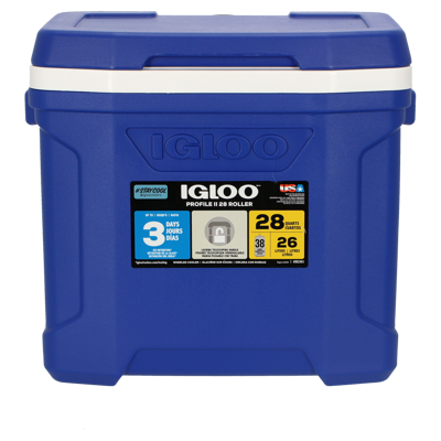 Nevera Igloo 34673 28qt/26l Azul Ruedas Profile Ii