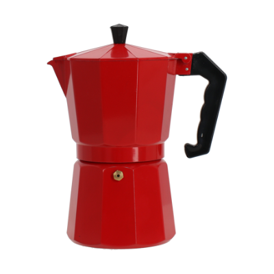 Greca Homse Kps-600 6 Tazas Aluminio Rojo