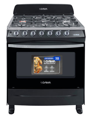 Estufa Horno Daiwa Dwgrs23ci30bk 30" Gas Negro 6q