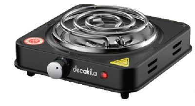 Estufa Electrica Decakila Kucc001b 1q 1000w Negro Portatil