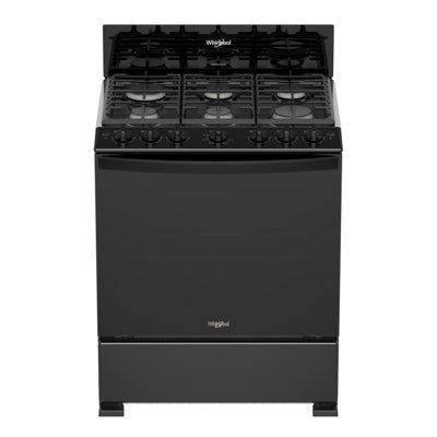 Estufa Horno Whirlpool Lwfr3400b 30" Gas Negro 6q