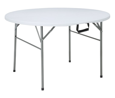 Mesa Homse Hsme48redpl Redonda 4' Plastica Plegable Blanco