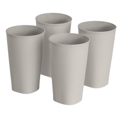 Juego Vasos Sterilite 09248h08 20 Oz 4/1 Plastico Gris piedra Pomez