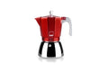 Greca Ibili 627903 Elba 3 Tazas Aluminio Rojo